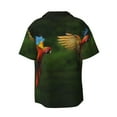 thumbnail image 7 of Picia Hybrid Parrot in the Forest Men's Linen Shirts Short Sleeve Cuban Beach Shirts Casual Shirts Button Down Shirt for Men Beach Summer Wedding Shirt-Large, 7 of 7