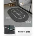 thumbnail image 5 of Alfombrilla de baño de 17" x 27" de tierra de diatomeas suave, antideslizante, secado rápido, respaldo de goma negra, alfombra de baño absorbente, alfombrilla de baño para el suelo del baño, fácil de, 5 of 5