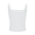 thumbnail image 5 of AherBiu Crop Tops for Women Sleeveless Going out Tops Lace Square Neck Sleeveless Tank Tops Undershirt, 5 of 6
