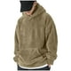 thumbnail image 2 of Dolkfu Sudadera Sherpa para hombres, sudadera cómoda y suelta con bolsillo, camisetas de manga larga para hombres en invierno. M, 2 of 8
