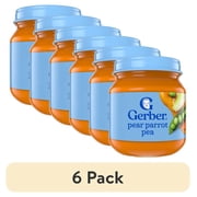 (6 pack) Gerber 2nd Foods Natural for Baby Baby Food, Pear Carrot Pea, 4 oz Jar