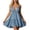 Light Blue, variant on Women Spaghetti Strap Dress V Neck Short Mini Dress Casual Summer Sundress