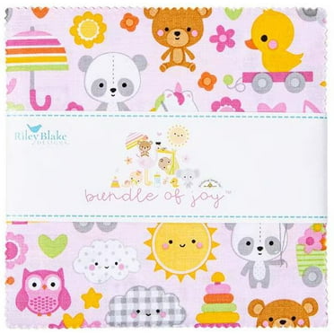 Bundle Of Joy Riley Blake Stacker by Cynthea Sandoval of Doodlebug Design Inc.; 42 - 5" Precut Fabric Quilt Squares