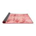 thumbnail image 2 of Ahgly Company Indoor Round Abstract Red Modern Area Rugs, 4' Round, 2 of 4