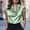 Green, variant on Women's Satin Silk Cowl Neck Blouse Short Sleeve Shiny Tops Dressy Work Office Shirts Elegant T Shirts