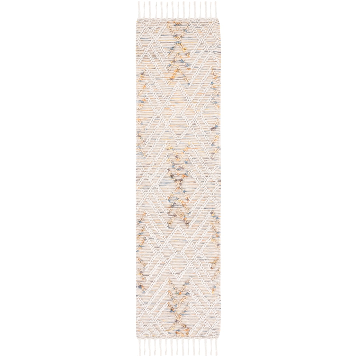 SAFAVIEH Natura Keith Geometric Area Rug, Ivory/Orange, 4' x 6'