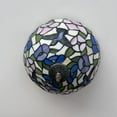 thumbnail image 5 of Tiffany Ceiling Lights Fixture Pink Blue Stained Glass Hummingbird Flowers LED Bulbs 12”W*12”D*8”H, 5 of 6