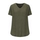 thumbnail image 4 of Camisetas de Verano de Manga Corta de las Mujeres Tira de Color Sólido Grande de Punto de Cuello Redondo, Poliéster Ligero para Uso Diario Y de Ocio Casual, 4 of 7