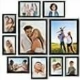 thumbnail image 2 of Icona Bay Combination Black Picture Frames Set - 10 PC (Four 4x6, Four 5x7, Two 8x10), Impresia Collection Multi-Pack, Simple Modern Design for Wall Gallery, 2 of 4