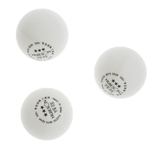 Almencla 3 Pcs 3 Étoiles 40 + mm Balles de Tennis de Table Balles de Pong Balles de Compétition Blanches