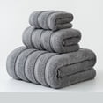 thumbnail image 4 of Toalla De Baño Toallas de baño de 3 piezas,de fibra superfina,suaves y absorbentes,ideales para el baño o spa (gris). Rkxzt, 4 of 9