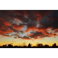 thumbnail image 2 of Grandmaison, Mike 14x11 Black Ornate Wood Framed with Double Matting Museum Art Print Titled - Canada, Manitoba, Winnipeg Clouds at sunset, 2 of 4