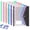Horizontal*6, variant on 11-Hole Expanding File Pockets Assorted Colors - Waterproof PVC File Folders for 2/3/4 Ring Binder, 6/12 Pack Binder Pockets with Label Pocket for School Office (Vertical*6)
