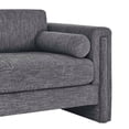 thumbnail image 6 of Loveseat Sofa Couch, Grey Gray, Fabric, Living Kitchen Cafe Bistro Hospitality Restaurant, Modern Contemporary HB34795, 6 of 9