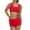 Red, variant on SROBPTY Women Swimsuits, 2 Piece Swimsuit for Women, Women's Solid Color Tank Top and Shorts 2 Piece Swimsuit Set with Padded Red,L