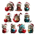 thumbnail image 3 of S SERENABLE Christmas Cat Ornaments Xmas Car Hanging Ornaments Mini Furry Kitten Christmas Tree Ornament for Women Men Festival Bar Hotel, 3 of 8