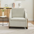 thumbnail image 2 of S-HOME Upholstered Armchair in Chenille Fabric with Wooden Frame - Stylish Accent Chair for Living Room or Bedroom, 2 of 10