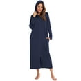 thumbnail image 5 of XBASW Robe for Women Zipper Bathrobe Loungewear Full Length Sleepwear with Pockets S-XXL, 5 of 11