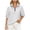White, variant on PBFRDSJ Women Polka Dot Jacket Quarter Zip Sweatshirts Collared V Neck 3/4 Sleeve Casual Pullover Shirts Sizes S-L