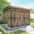 thumbnail image 6 of Farmhouse Brown Outdoor Curtains for Patio Waterproof,Windproof Privacy Curtains with Weighted Bottom,Rustic Wooden Historical Barn Door Plank Outside Drapes for Picnic Garage Yard 54"x108" 2 Panel, 6 of 8