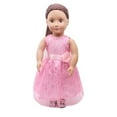 thumbnail image 2 of A-Waroom 1 Pcs 18 inch Doll Summer Dress Princess Dress Elegant Lace Dress with Rose Belt for 18 inch Doll, 2 of 4