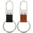 thumbnail image 1 of Miangastore 2pcs PU Car Keychain Multi-functional Key Holders Key Ring Key Organizer, 1 of 8