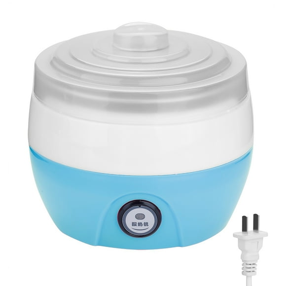 Yogurtera eléctrica doméstica con recipiente interior de acero inoxidable (azul)