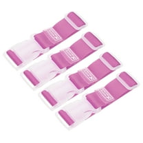 4 Pack Add A Bag Luggage Strap, 4-12 Inch Adjustable Suitcase Belt Travel Accessories, Luggage Connector for Carry-on Baggage, Rose Red