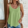 thumbnail image 2 of Tank Tops Women, Scoop Neck Sleeveless Eyelet Embroidery Vest Tops Loose Fit Summer Tops for Women Ladies Spaghetti Strap Swing Vest Tops Casual Tees Camisole 2024 Clothes, 2 of 6