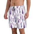 thumbnail image 2 of Naloa Lavender Flowers Men's Beach Shorts, Surfing shorts, Swim trunks, Quick Dry Swim Trunks for Surfing Beach Fun - XX-Large, 2 of 9
