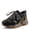 BLACK MULTI, variant on INVIDIA Women's Platform Sneaker – Metallic Leather & Tapestry Lace-Up with Rainbow Stitching