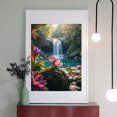 thumbnail image 2 of Diamond Art Kits for Adults - 5d Pink Creature Waterfall Lily Pond Diamond Painting for Adults, Diamond Art for Adults Beginners, Diamond Painting Kits for Adults for Home Wall Decor, 2 of 7