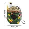 thumbnail image 3 of Fiudx Casita de Pájaros de Resina, Nido de Colibrí Pintado a Mano, Decoración de Jardín Exterior, Diseño Fácil de Colgar, Adorno para Balcón o Patio, Un Encantador Complemento Primaveral, Tamaño 18,5, 3 of 6