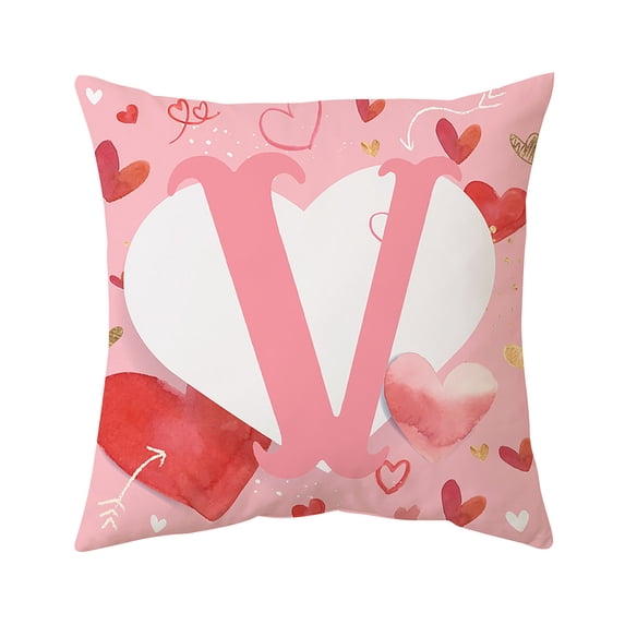 PEONAVET Valentines Pillow Covers 18x18 Inches 1PC - Valentines Decorations Series Cushion Cover Case Pillow Custom Zippered Square Pillowcase
