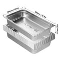 thumbnail image 3 of KFFKFF Set of 6 Hotel Pans, Full Size Anti-Jam Steaming Tray, 0.8mm Durable Stainless Steel Restaurant Buffet Pan, 4-Inch Depth Commercial Serving Pan, Catering Food Storage Tray, 3 of 9