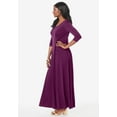 thumbnail image 3 of Jessica London Women's Plus Size Double-V Maxi Dress, 3 of 3