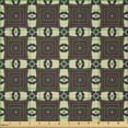 thumbnail image 2 of Ambesonne Tribal Fabric by the Yard Microfiber, Geometric Bohemian Pattern, 1 Yard, Pale Yellow Eggplant, 2 of 2