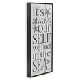 thumbnail image 3 of Stupell Industries Find Self In Sea Phrase Inspirational Painting Black Framed Art Print Wall Art, 10 x 24, 3 of 9
