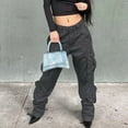 thumbnail image 7 of Women Jeans Wide Leg Straight Demin Cargo Pants Casual Trousers With Pocket Straight Women New Wash Jean Women plus Jean Pants for Women Ripped Woman High Waist Pants Denim Pants Denim Boot Cut Long, 7 of 7