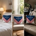thumbnail image 4 of AHGQT 4th of July Patriotic Throw Pillow Covers 18"x18", Memorial Day Independence Day Red Stripe Blue Star Outdoor Cushion Cases, Polyester Outdoor Pillow Case for Sofa Couch,1PCS, 4 of 5