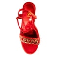 thumbnail image 4 of FSJ Women Graceful Stiletto Super High Heel Sandals Crystal Chain Open Toe Ankle Buckle Strap Platform Pumps Wedding Dress Shoes Size 15 Red, 4 of 4