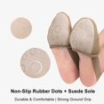 thumbnail image 2 of Half-Toe Non-Slip Grip Socks, Breathable Yoga Dance Socks with Anti-Skid Dots, 1Pair, 2 of 6