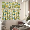 thumbnail image 5 of Daisy 3 Piece Kitchen Curtains and Valances Set Farmhouse Style Tier Window Curtains Rod Pocket Short Window Curtains Panels 24 Inch Length Sets European Window Treatment Set, 5 of 5