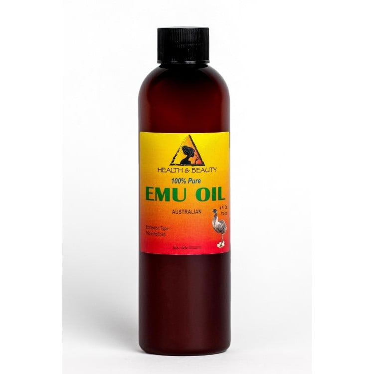 EMU OIL AUSTRALIAN ORGANIC TRIPLE REFINED PREMIUM PRIME FRESH by H&B OILS CENTER 100% PURE 4 OZ