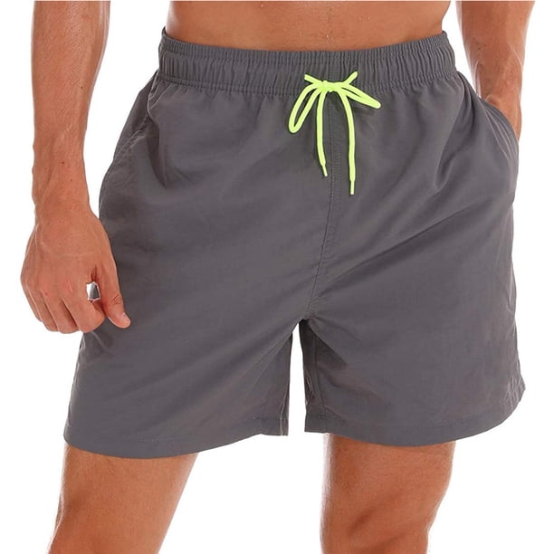 Bañador para hombre, pantalones cortos de playa de secado rápido con bolsillos