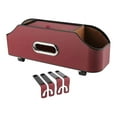 thumbnail image 5 of Auto seat Back Organizer Tissue Holder Phone Holder Storage with Hooks Hanger Travel Accessories PU Leather Multifunctional 2 Cup Holder Red, 5 of 7