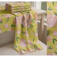 thumbnail image 6 of Soimoi Yellow Cotton Poplin Fabric Leaves & Peach Floral Watercolor Print Sewing Fabric BTY 42 Inch Wide, 6 of 7