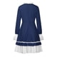 thumbnail image 4 of Estilo retro mujeres lindas de encaje de manga larga Bowtie Cosplay disfraces vestido de fiesta con lazo Pompotops  hdfakjf2905, 4 of 7