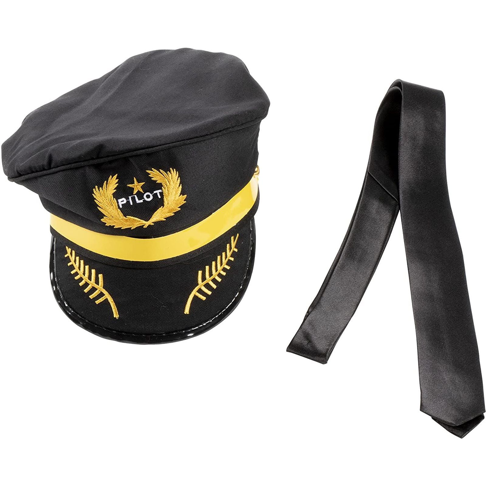 Cap Hat Pilots Uniform Mens Fancy Dress Costume Party Accessory 