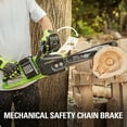 thumbnail image 4 of Greenworks 48V (24V x 2) Cordless 14-inch Brushless Chainsaw, with (2) 4Ah USB Batteries and Dual Port Charger, 2017902, 4 of 10
